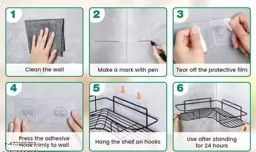 Wrightsellers Metal Bathroom Corner Rack Storage Shelf – Stainless Steel Wall-Mounted Organizer, Bathroom Storage Rack, Steel Shelf for Toiletries & Accessories (Pack of 1)