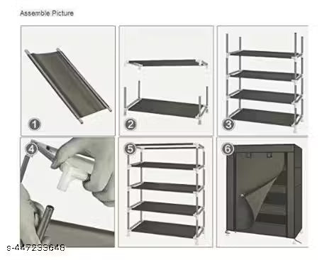 Wrightsellers Shoe Rack Multi Rack Stand – 4-Tier Plastic Shoe Organizer for Home, Office, Entryway, Bedroom, Dorm, Compact, Durable, Space-Saving, Easy Assembly, Lightweight, Portable, Clutter-Free, Multipurpose Footwear Storage Solution