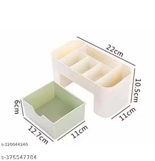 Wrightsellers Multi-Compartment Desk Organizer with Drawer | Stationery & Office Supplies Storage for Home, Office & Study Table (pack of 2)