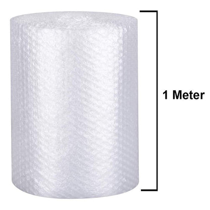 Wrightsellers Premium Bubble Wrap Roll – 1 Meter Wide, 5 Meter Length (40 GSM, Transparent) | Multipurpose Packing Roll for Fragile & Non-Fragile Items