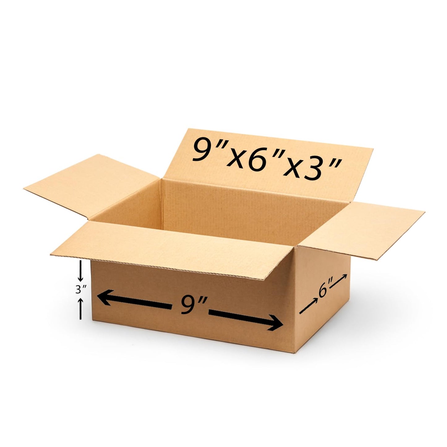 Wrightsellers 9x6x3 Corrugated Carton Box | 3-Ply Strong Packing Box for Shipping, Storage & E-Commerce | Eco-Friendly & Durable Packaging