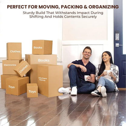 Wrightsellers 9x6x3 Corrugated Carton Box | 3-Ply Strong Packing Box for Shipping, Storage & E-Commerce | Eco-Friendly & Durable Packaging