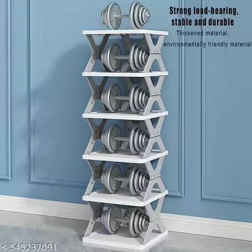 Wrightsellers 6-Layer Multi-Purpose Stackable Shoe Rack – Adjustable Slots, Durable Plastic Shoe Organizer for Bedroom, Entryway & Closet | Easy Assembly, Space-Saving & Stylish