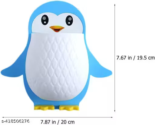 Wrightsellers Penguin Wall-Mounted Storage Box | Multi-Purpose Penguin Shape Organizer for Toothpaste, Makeup Brushes, Pencils, Chargers & Office Supplies
