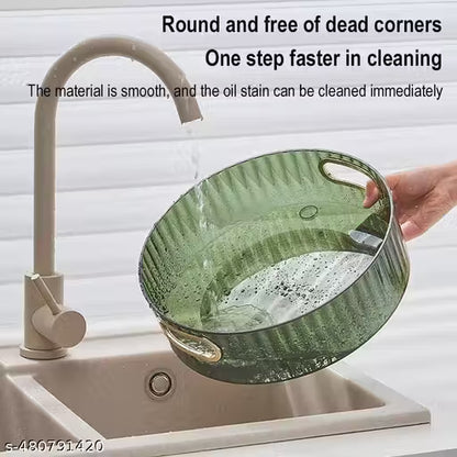 Wrightsellers Multi-Purpose 360° Rotating Organizer Tray | Lazy Susan Revolving Tray for Kitchen, Spices, Cosmetics & Home Storage (White)